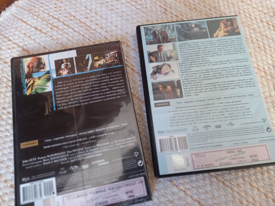 Dvds dois filmes dos irmãos Coen