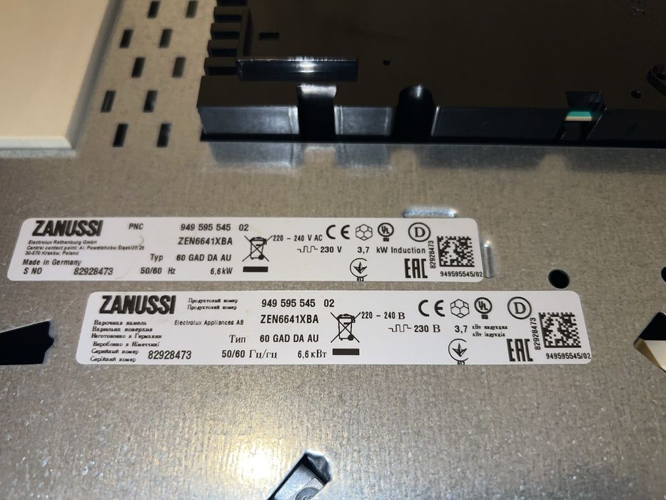 Placa de indução ZANUSSI 4 zonas