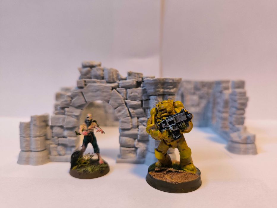Ruinki ściany 3(Lost city) Diorama Makieta D&D