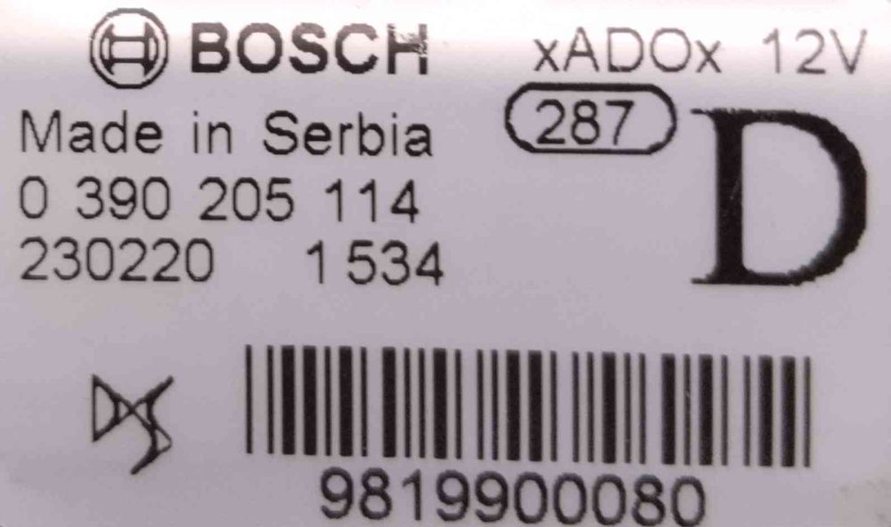 Motor Limpa Vidros Trás PEUGEOT 208 II (UB_, UP_, UW_, UJ_) ano 2020