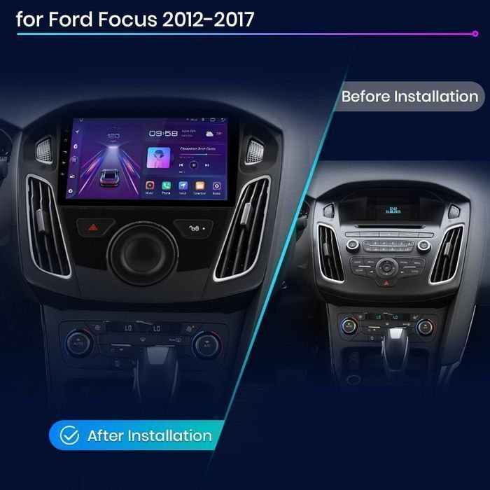 Radio Android 9” CarPlay Android Auto – Ford Focus MK3 2011–2019 PL