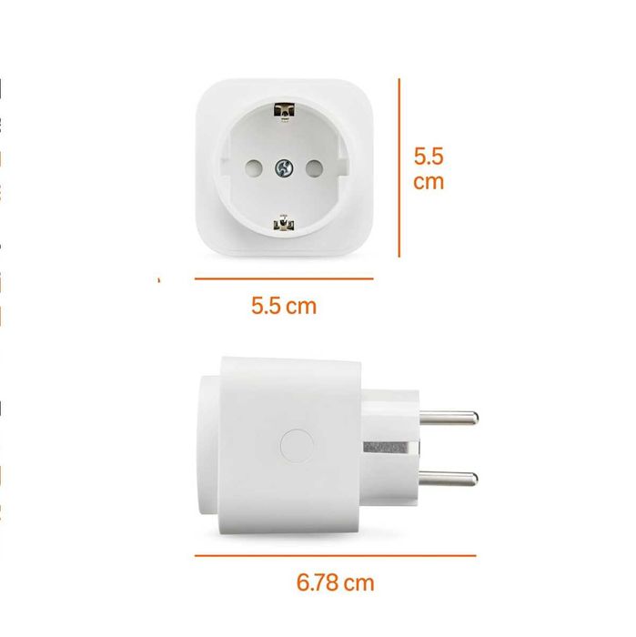 Amazon Basics Inteligentne gniazdo Wi-Fi do gniazd UE kompatybilne z Alexą