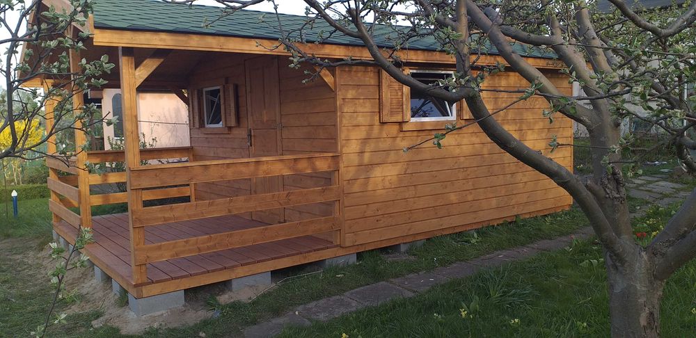 Domek drewniany ogrodowy letniskowy SINNESRO 18mkw