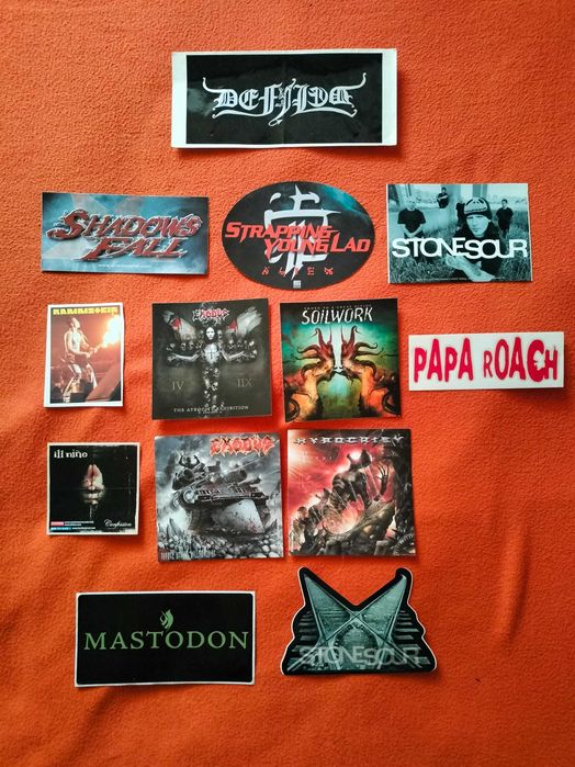 Autocolantes oficiais de bandas de Metal e Rock