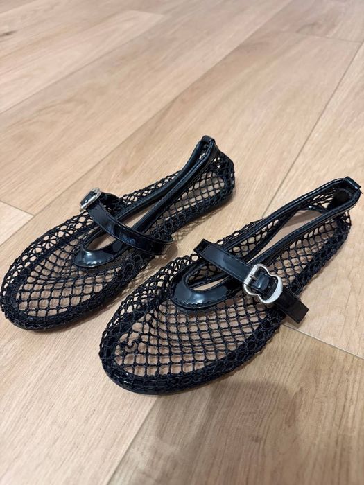 Балетки сітка чорні в стилі alaïa