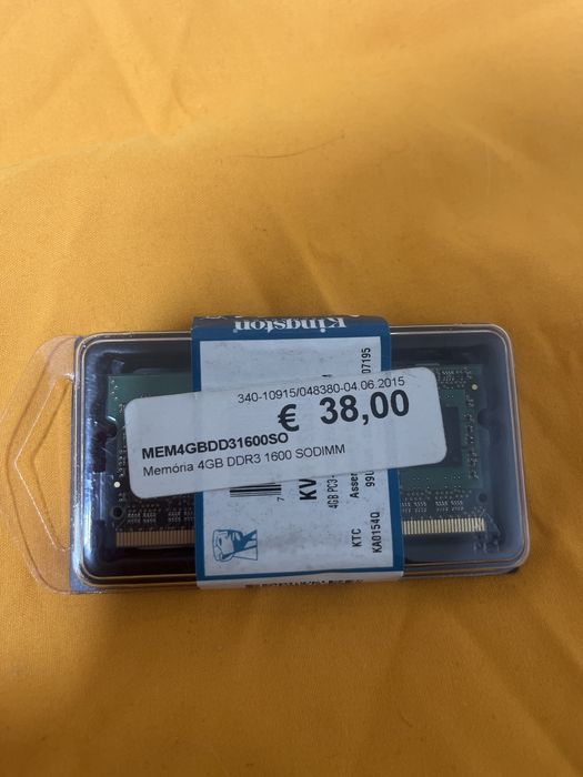 Memoria ram 4GB DDR3 1600