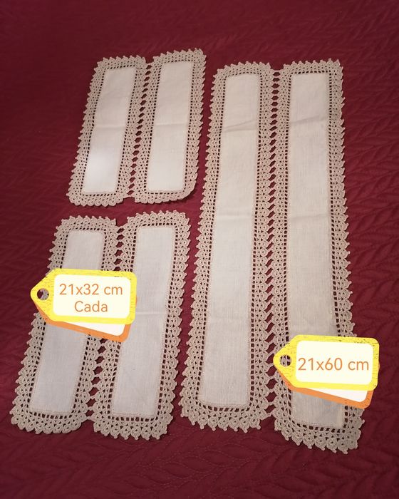 Conjunto renda e linho quarto