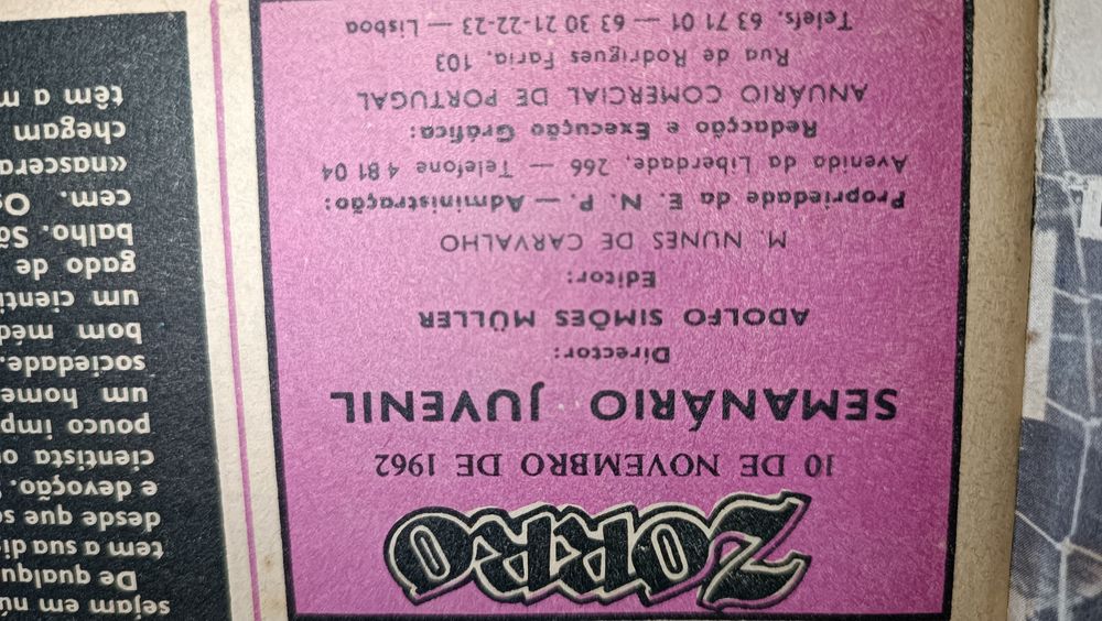 Antiga revista Zorro Ano 2 NR.5 de 1962