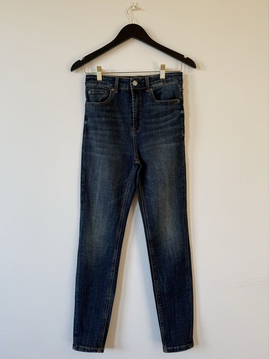 Spodnie, jeansy, rurki z wysokim stanem Stradivarius 1450 rozm. S/M