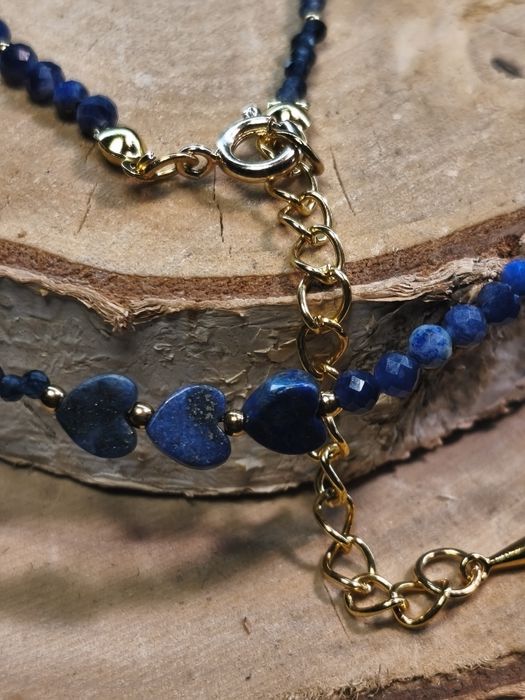 Naszyjnik lapis Lazuli i szafir