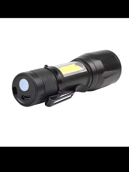 Latarka LED COB kieszonkowa