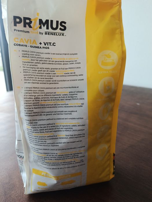 Alimento para porquinhos da Índia