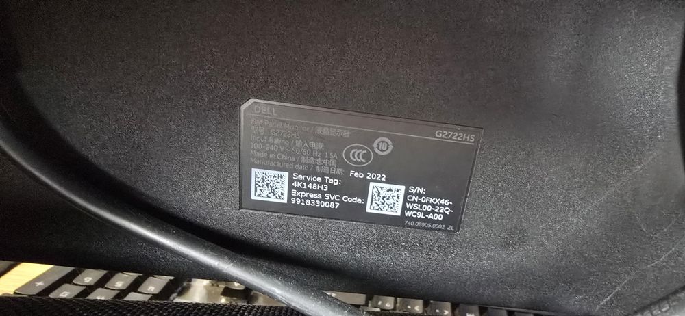 Monitor Dell G2722HS 1080p 165hz 27 cali