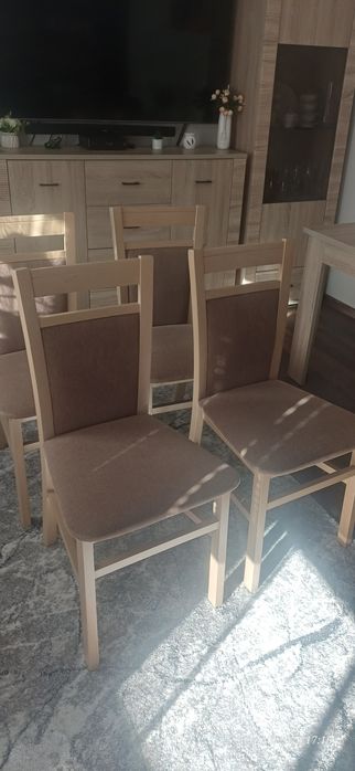 4 krzesła jasne brąz,beż