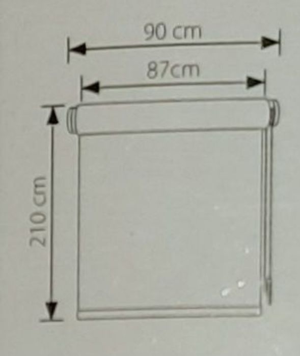 Estore enrolável opaco branco 90x210cm