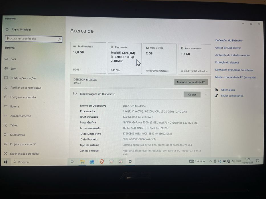asus x556uf - VER ANUNCIO