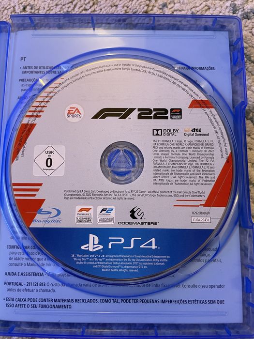 Jogo F1 22 para PS4