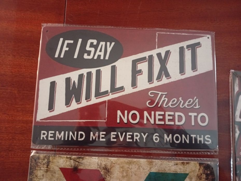 Placas metálicas vintage