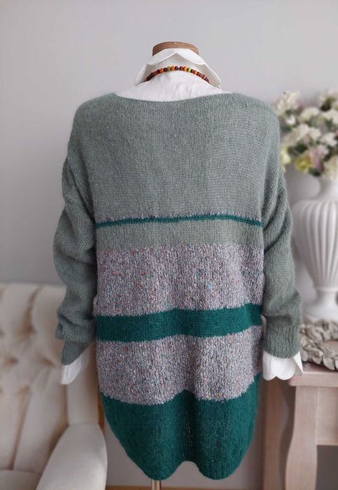 Sweter moherek wełna