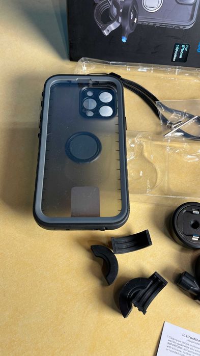 Uchwyt rowerowy na telefon iPhone 14 Plus, aluminiowy, SPORTLINK spp32