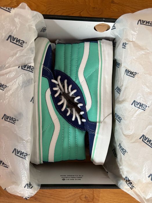 Nowe buty VANS granatowo-miętowe za kostkę