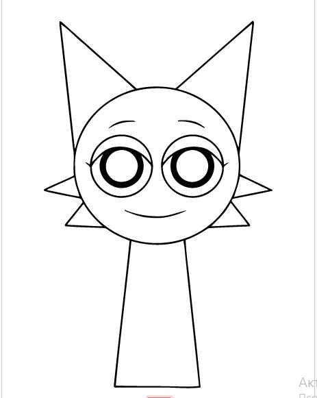 Розмальовка Sprunki, Labubu, Brain rot (спрункі, лабубу, брейнрот)