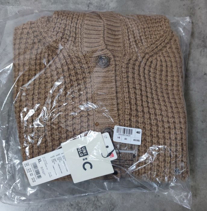 Пуловер-безрукавка UNIQLO вафельний візерунок, капюшон