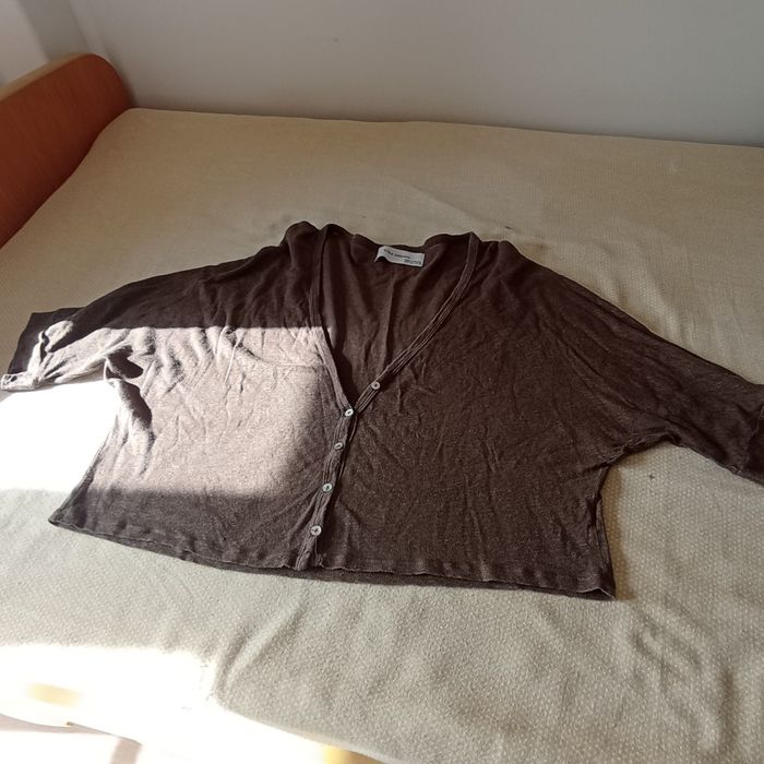 Blusa feminina, castanho em ótimo estado Zara