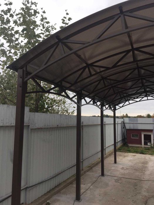 Автомобильный навес из поликарбоната, Навес для авто, Авто навес