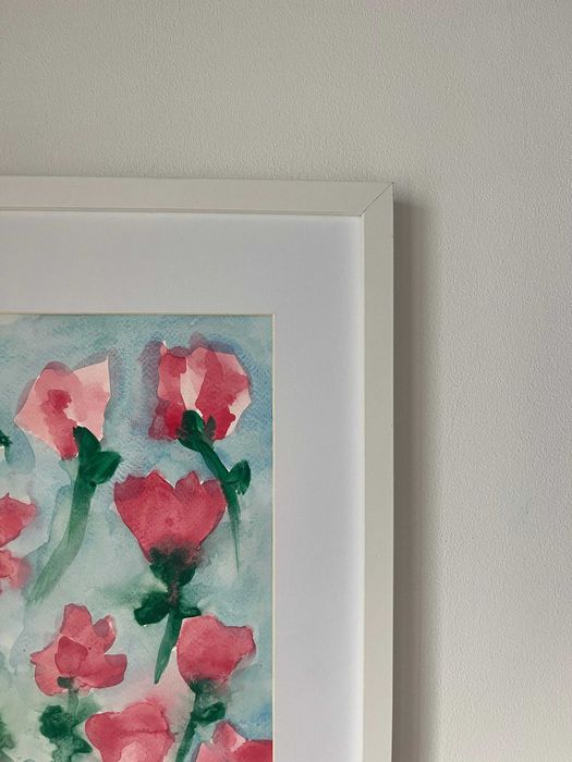 Pintura abstrata em aguarela