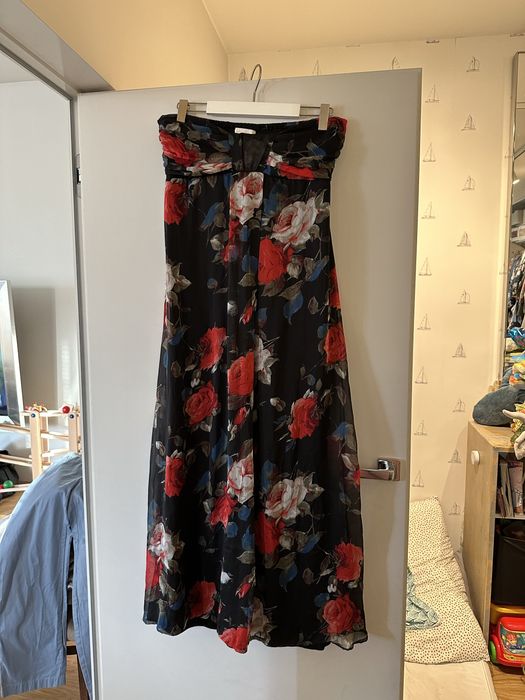 Sukienka maxi XL w kwiaty