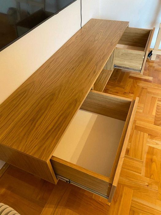 Szafka RTV z szufladami tip-on (push to open), do salonu, pod TV