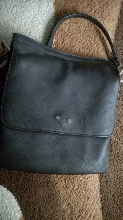 Torebka listonoszka czarna na ramię, zestaw 3 torebk torba długi pasek