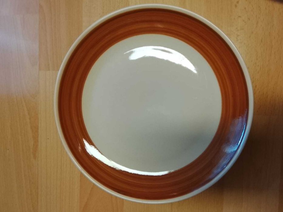 Komplet 5 talerzy obiadowych Porcelit Pruszków PRL