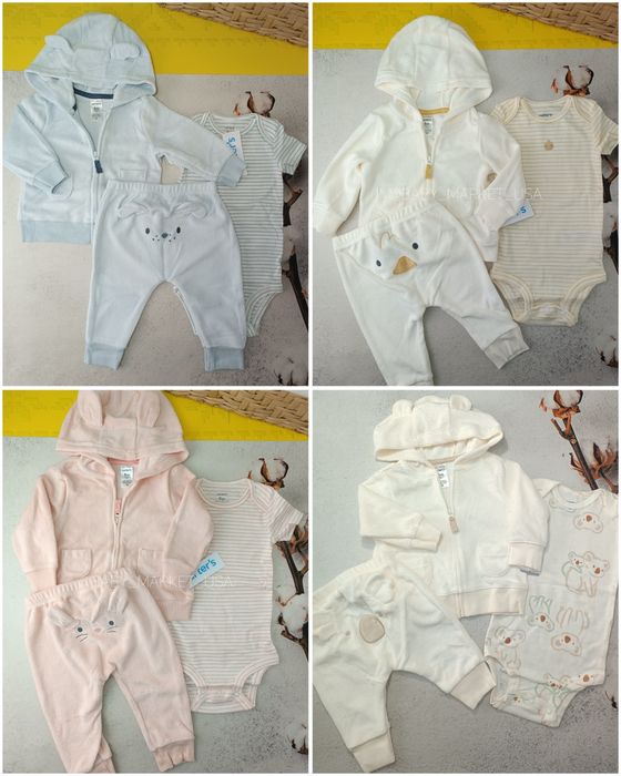 До 12м костюми, комплекти carters  махрові,штани