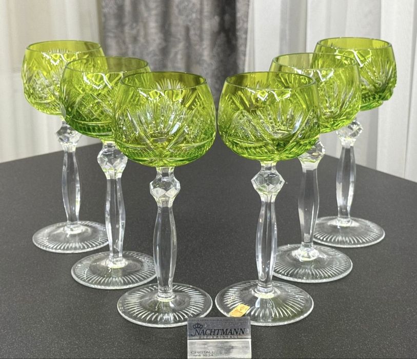 Хрустальные фужеры для вина Nachtmann серия Karat GDR Германия