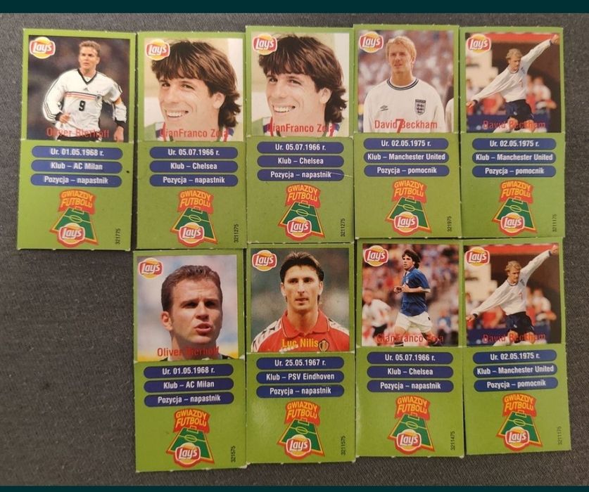 Naklejki Euro 2000 Lays Gwiazdy Futbolu