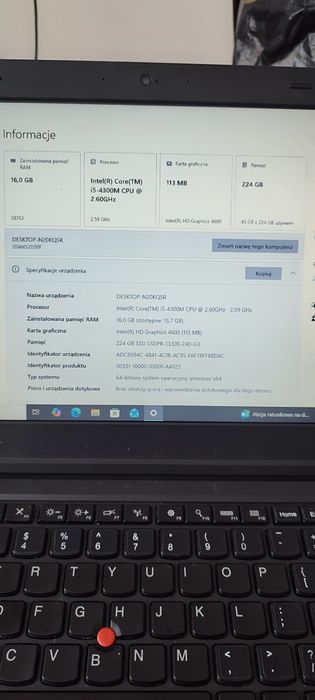 Lenovo ThinkPad T440p  256ssd/16 GB ram