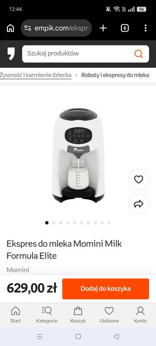 Ekspres do mleka modyfikowanego