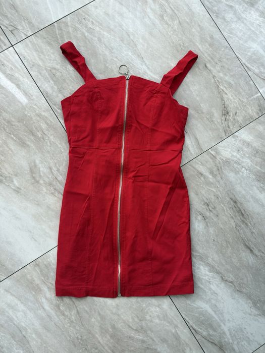 Коротка червона сукня М, L красное платье сарафан мини