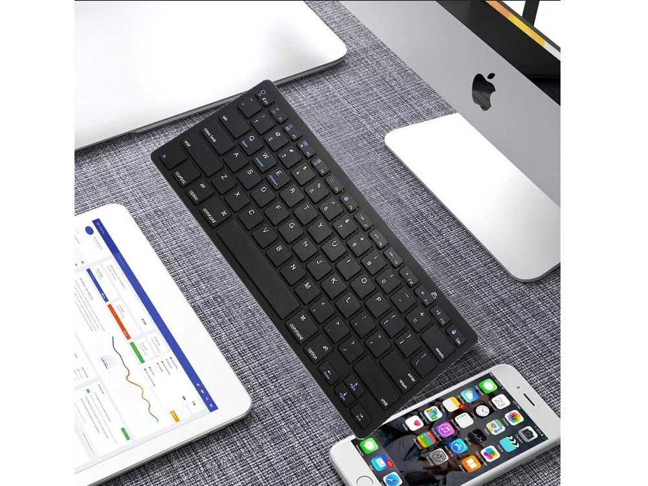 Klawiatura bezprzewodowa bluetooth: PC iPad MAC mała slim niski profil