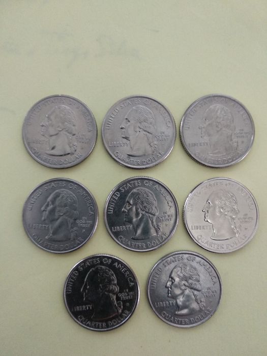 Moedas de quarto de Dólar "Statehood Quarters" EUA