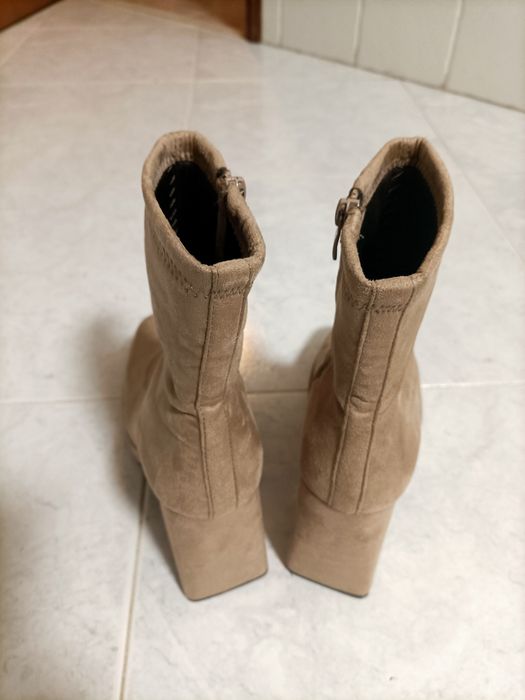 Botas camurça bege