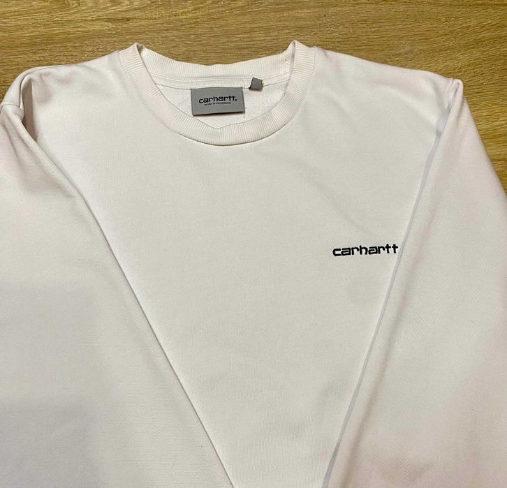 Оригінальний світшот Carhartt WIP Script Embroidery (Білий) / Розмір M