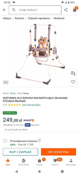 Huśtawka dla dzieci wolnostojąca