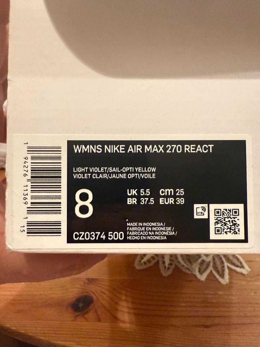 Nowe buty sneakers NIKE AIR MAX 270 React 39