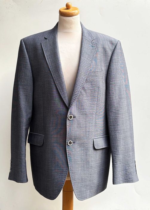 Marynarka Szara Digel Wełna Wełniana 54 Blezer Elegancka