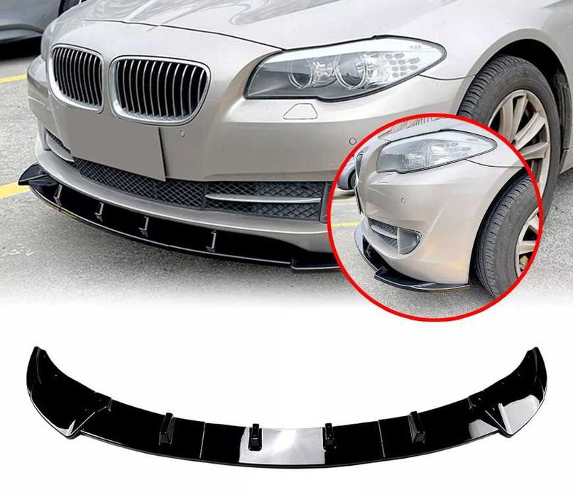 DOKŁADKA ZDERZAKA zwykły DLA BMW F10 F11 2011/2014 przedlift czarny