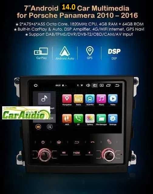 Auto-rádio 8.4" 10.4" 7" Android 14 Porsche Panamera 2010 a 16