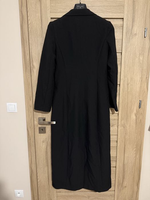 Czarny długi płaszcz Ozone 42 XL
